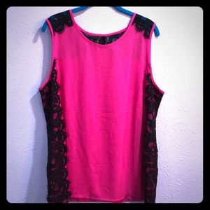 Flowy lane bryant dress shirt! Hot Pink!